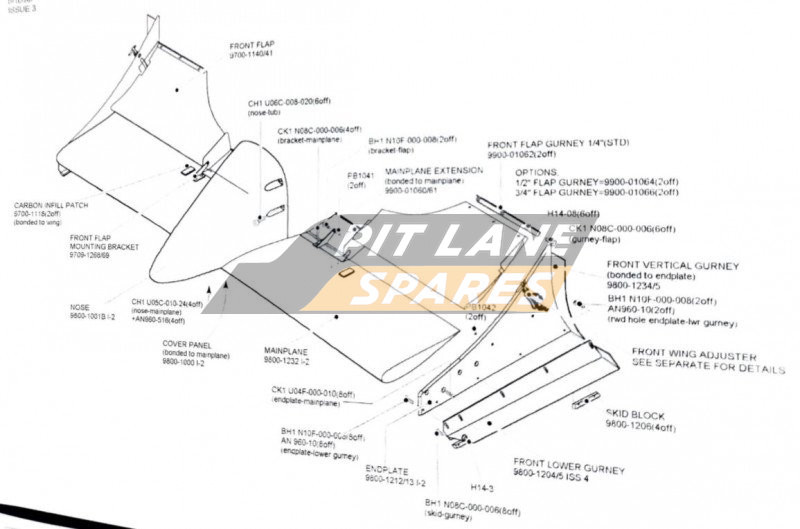 NOSE & WING ASSY Diagram